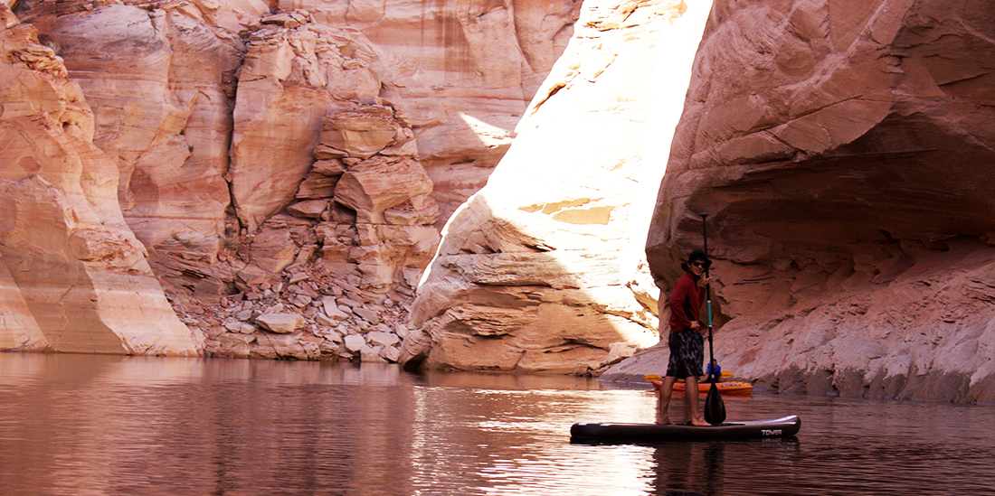 Paddle boarding at Lake Powell. Photo by Marcos Torres.