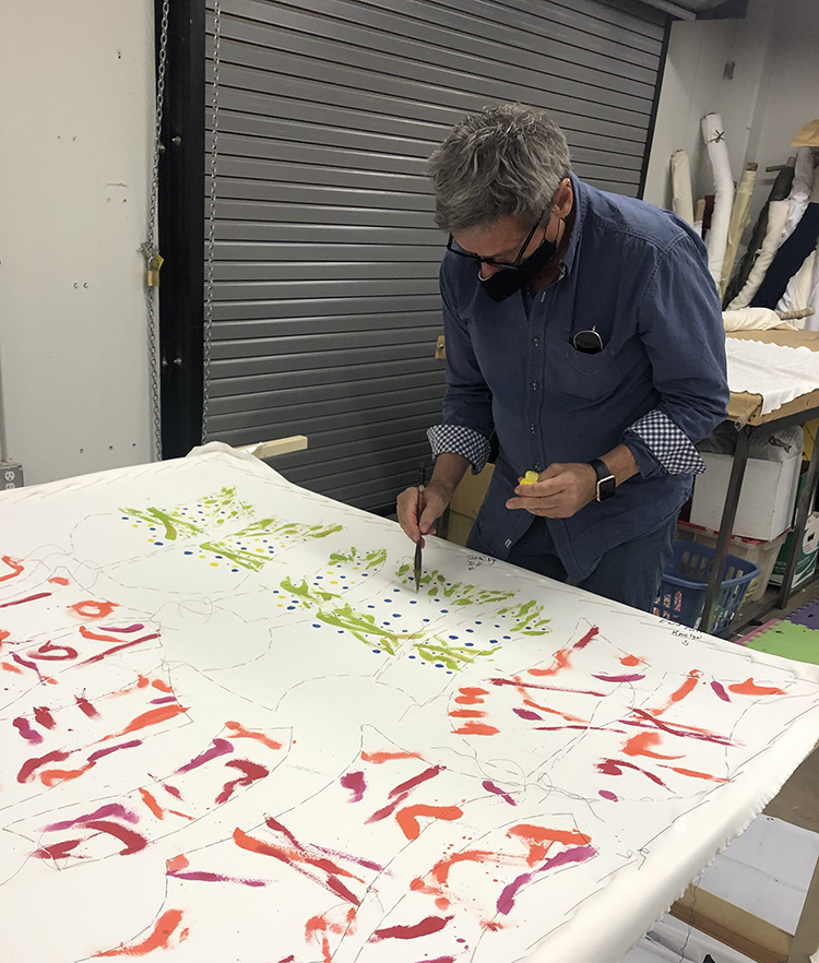 Ballet Arizona Artistic Director, Ib Andersen, painting costumes for "The Four Seasons."