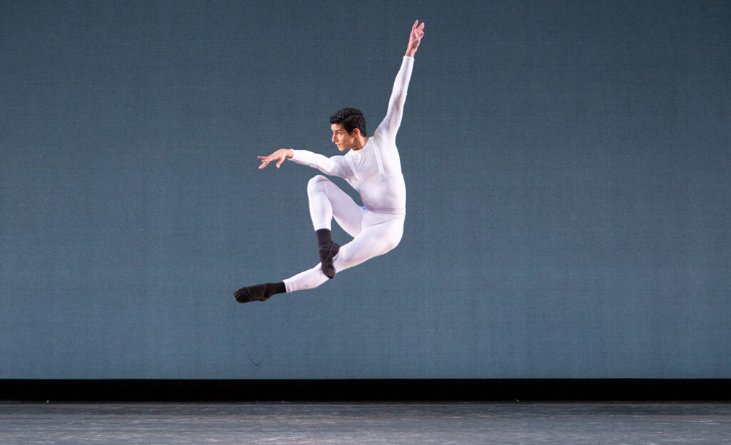 Helio Lima in Justin Peck's In Creases. Photo by Alexander Iziliaev.